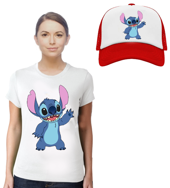 camiseta con persona chica y gorra22