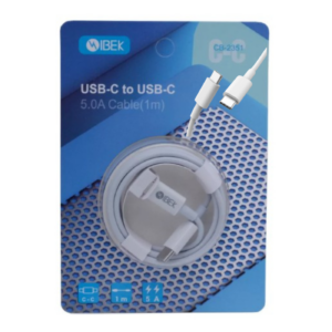 Cable Usb Ibek de Tipo C a Tipo C 5A